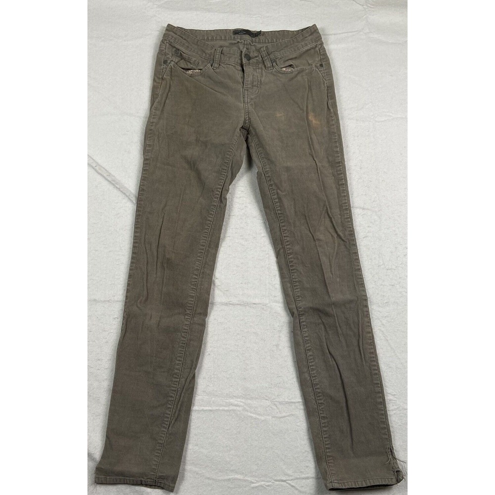 PrAna Women's Tapered Leg Corduroy Cotton Pants Sz 4 Tan Brown‎